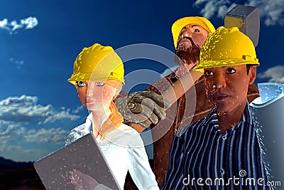 Builders. Stock Photo