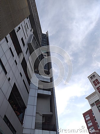 Buildind and bright sky at KMUTT Thailand Stock Photo