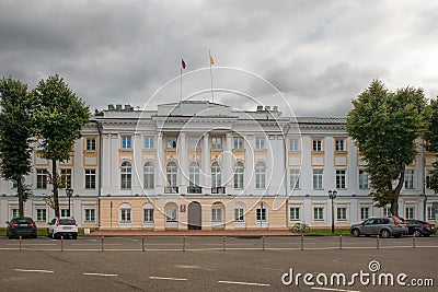 The building of the administration of the Yaroslavl regione Soviet square. Gold ring of Editorial Stock Photo