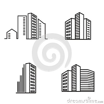 Building apartments logo Vector Illustration