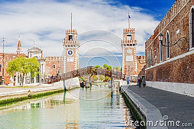 Building of Arsenal in Venice, italy Editorial Stock Photo