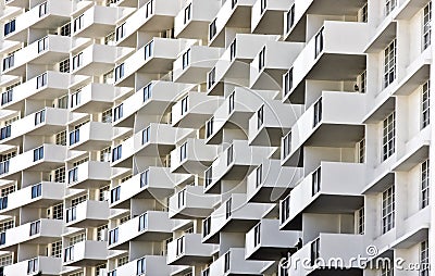 Building Balconies Stock Photo