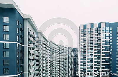 Building balcony design outside concrete urban modern Stock Photo