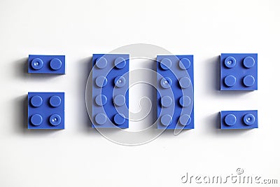 Building Blocks Similar To Legos Blue Stock Photo
