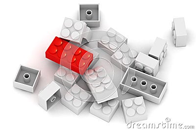 Building Blocks - Standing out Stock Photo