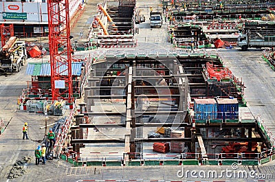 Building Business construction at Thailand Stock Photo