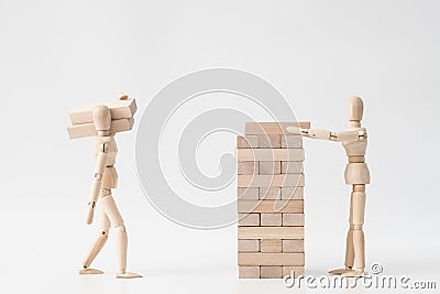 Building business marriage together partnership Stock Photo