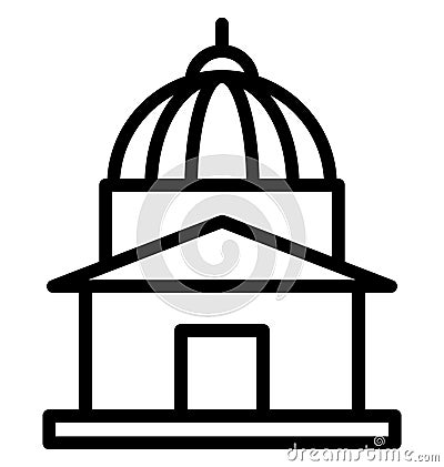 Building, chapel Isolated Vector Icon that can be easily modified or edited Vector Illustration