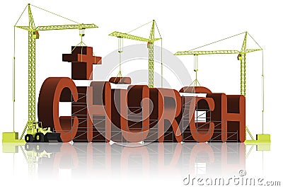 Building a christian church religion trust Stock Photo