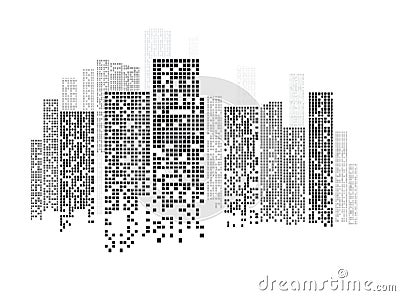 Building and City Illustration Vector Illustration