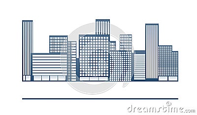 Building and City Illustration Vector Illustration