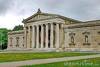 Building - classical ionic order of architecture Stock Photo