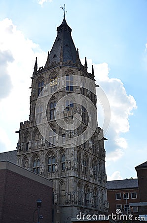 Building of Cologne City Hall Kolner Rathaus, Germany Stock Photo