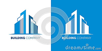 Building company logo. Modern Logo for real estate companies and home services. Vector Illustration