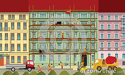 Building company Vector Illustration