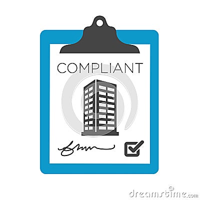 Building compliance icon Vector Illustration