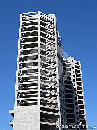 Building Concrete Structure Stock Photo