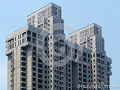 Building Concrete Structure Stock Photo