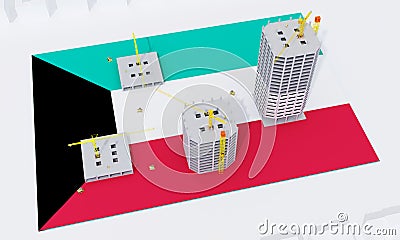 Building construction concept in Kuwait Stock Photo