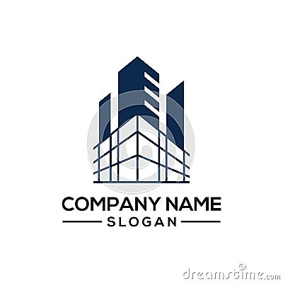 Building construction design to be used as a logo icon template for business constructors and more. Vector Illustration