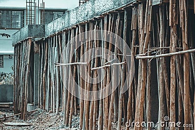 Building Construction Process the place in india stock. Stock Photo