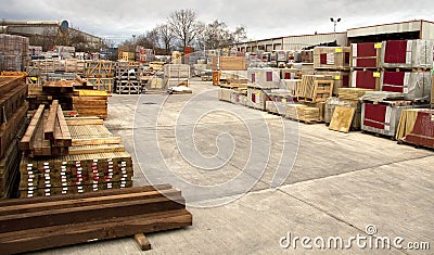 Building and construction supplies Stock Photo