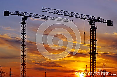 Building crane Stock Photo