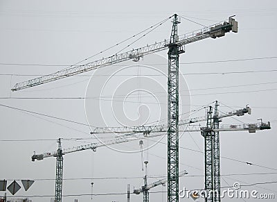 building cranes Stock Photo