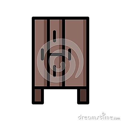 icon lamp wardrobe line style pixel perfect. Vector Illustration