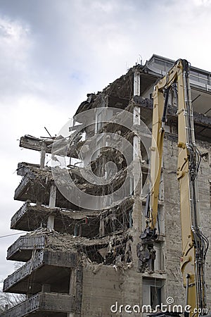 Building Demolition Stock Photo