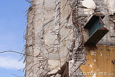 Building demolition Stock Photo