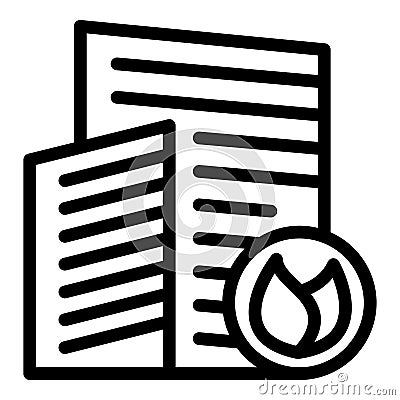 Building ecology icon outline vector. Energy web managerial Stock Photo