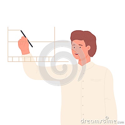 Building engineer project creating Vector Illustration
