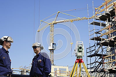 Building engineers and construction Stock Photo