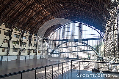 Building of Estacion Mapocho, former train station, refitted as a cultural centre. Santiago de Chil Stock Photo