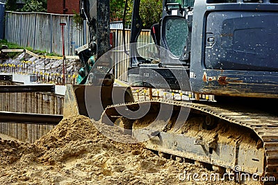 Building Excavation Stock Photo