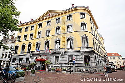 Building of the exclusive hotel Des INdes on the lange voorhout in The Hague Editorial Stock Photo