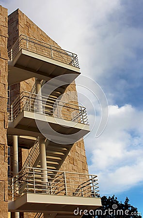 Building exterior details, Getty Museum Editorial Stock Photo