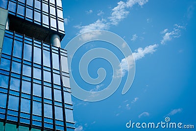 Building facade with Sky Reflection Stock Photo