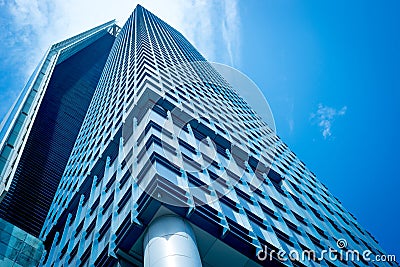 Building facade with Sky Reflection Stock Photo