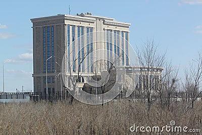 Building in the forest Editorial Stock Photo