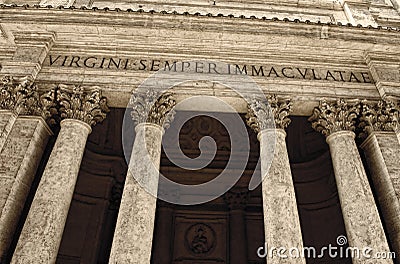 Building fragment (Rome, Italy) Stock Photo