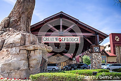 Great Wolf Lodge hotel sign Editorial Stock Photo