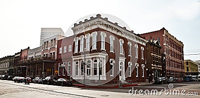 Building in Galveston Texas. Editorial Stock Photo