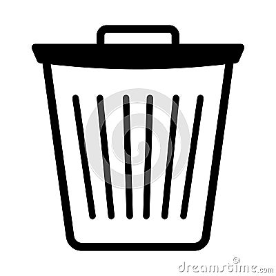 Dustbin glyph vector icon which can easily modify or edit Vector Illustration