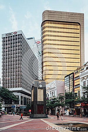 Building with golden facade in Kuala Lumpur, Malaysia Editorial Stock Photo