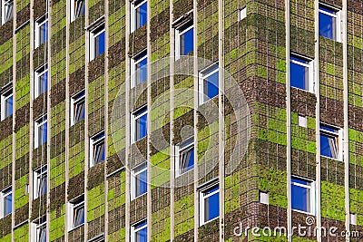 Building with a green facade Editorial Stock Photo