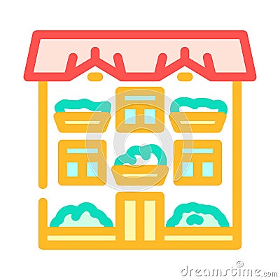 building green livingreen living color icon vector illustration Vector Illustration