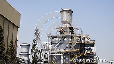 The outside view of the factory. Stock Photo