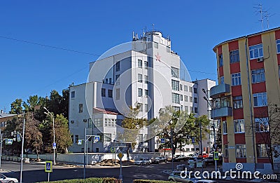 The building of headquarters of the Volga Military District in the city of Samara. Russia Stock Photo